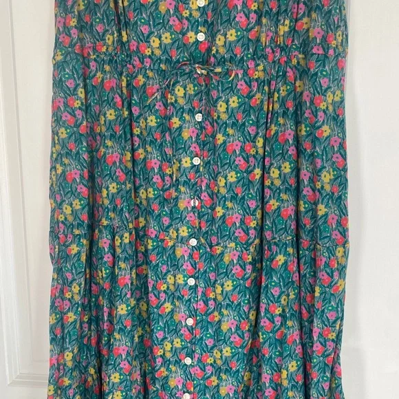 Trovata Birds of Paradis Ainsley Bright Pink Red Yellow Green Floral medium - Picture 3 of 3